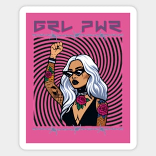 GRL PWR girl power feminist Magnet